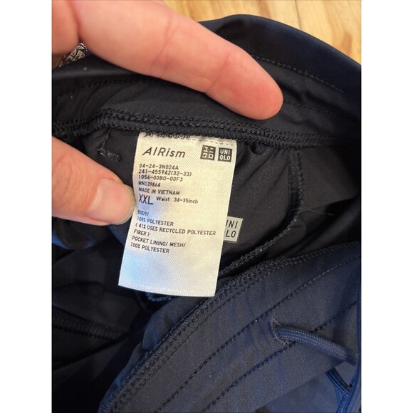 Uniqlo Airism Navy Blue Jogger Pants XXL Women Casual Stretch Dry Cool Pockets - Picture 2 of 4
